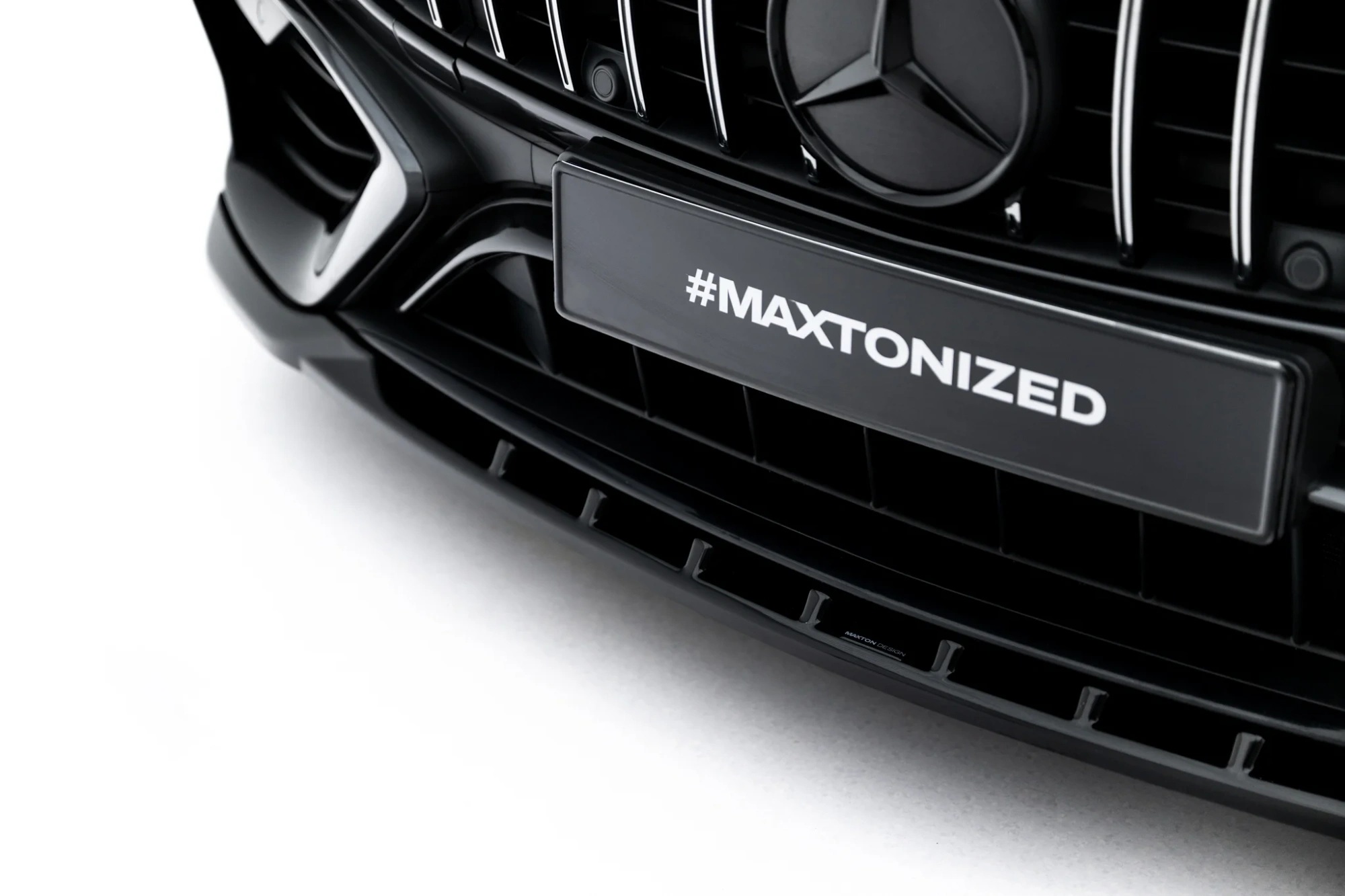 Voorspoiler V.1 Mercedes-AMG C63 Sedan / Estate W206 / S206 Glanzend Zwart