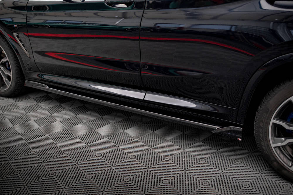Zijskirts BMW X4 M-Pack G02 Maxton Glans Zwart