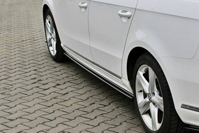 Zijskirts VW Passat B7 R-Line Glans Zwart