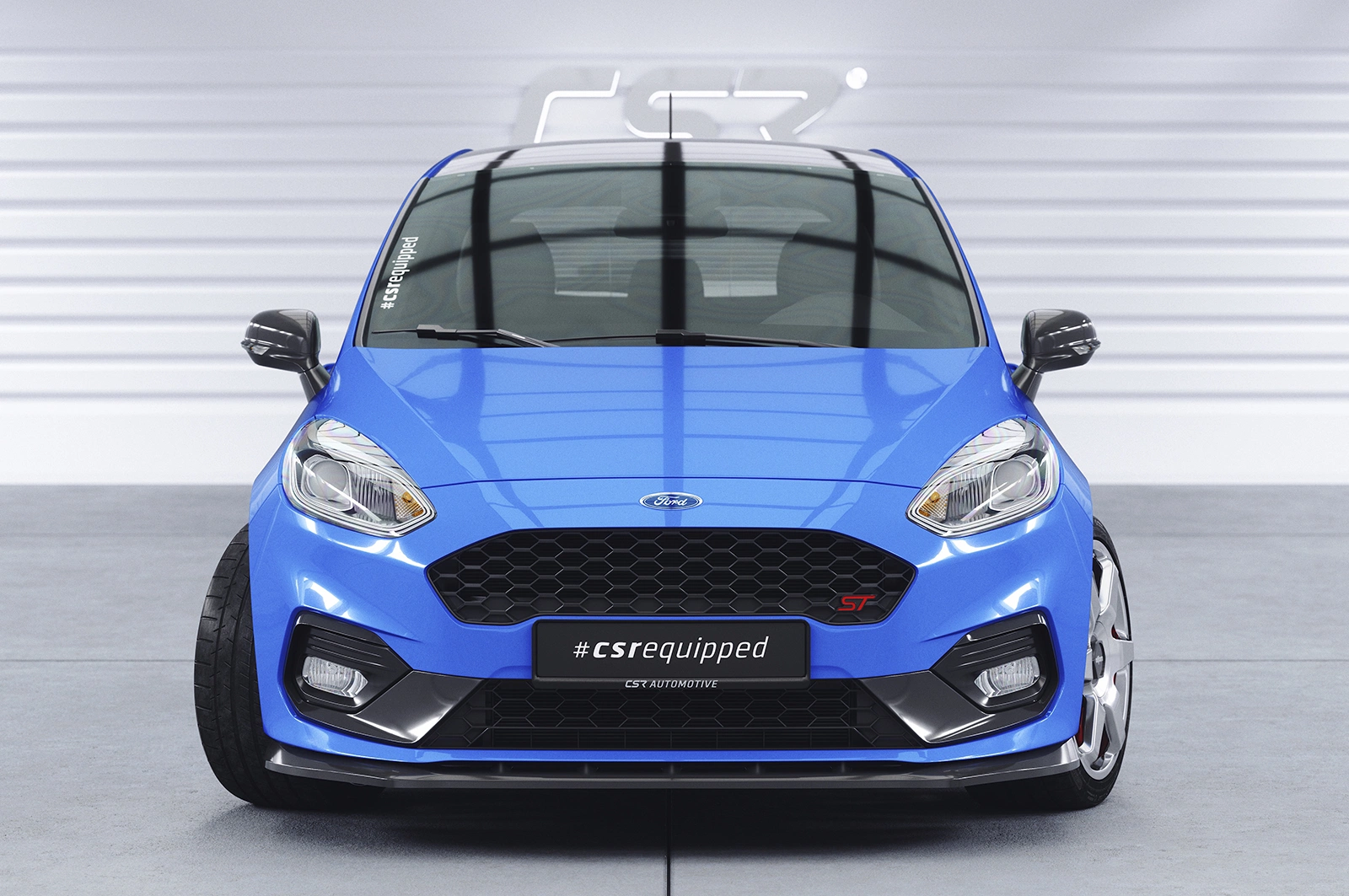 Voorspoiler Ford Fiesta MK8 ST/ST-Line Glans Zwart – 2017–