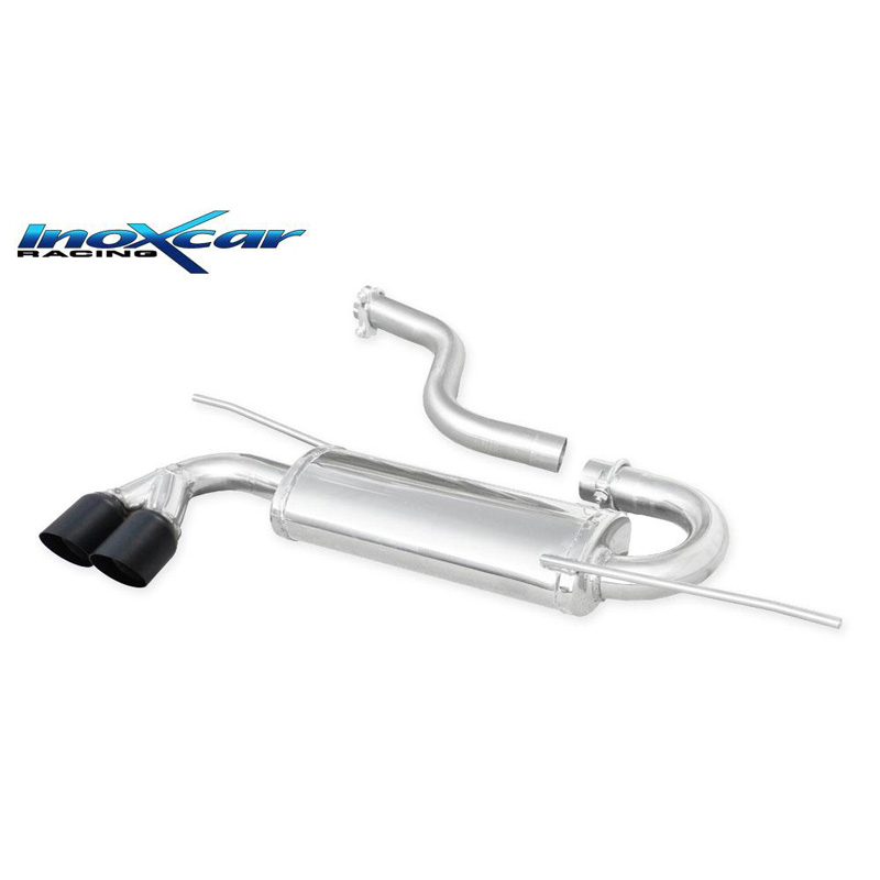 100% RVS Sportuitlaat  Volkswagen Scirocco 1.4 TSI 122pk 2008- 2x80mm Ceramic Black