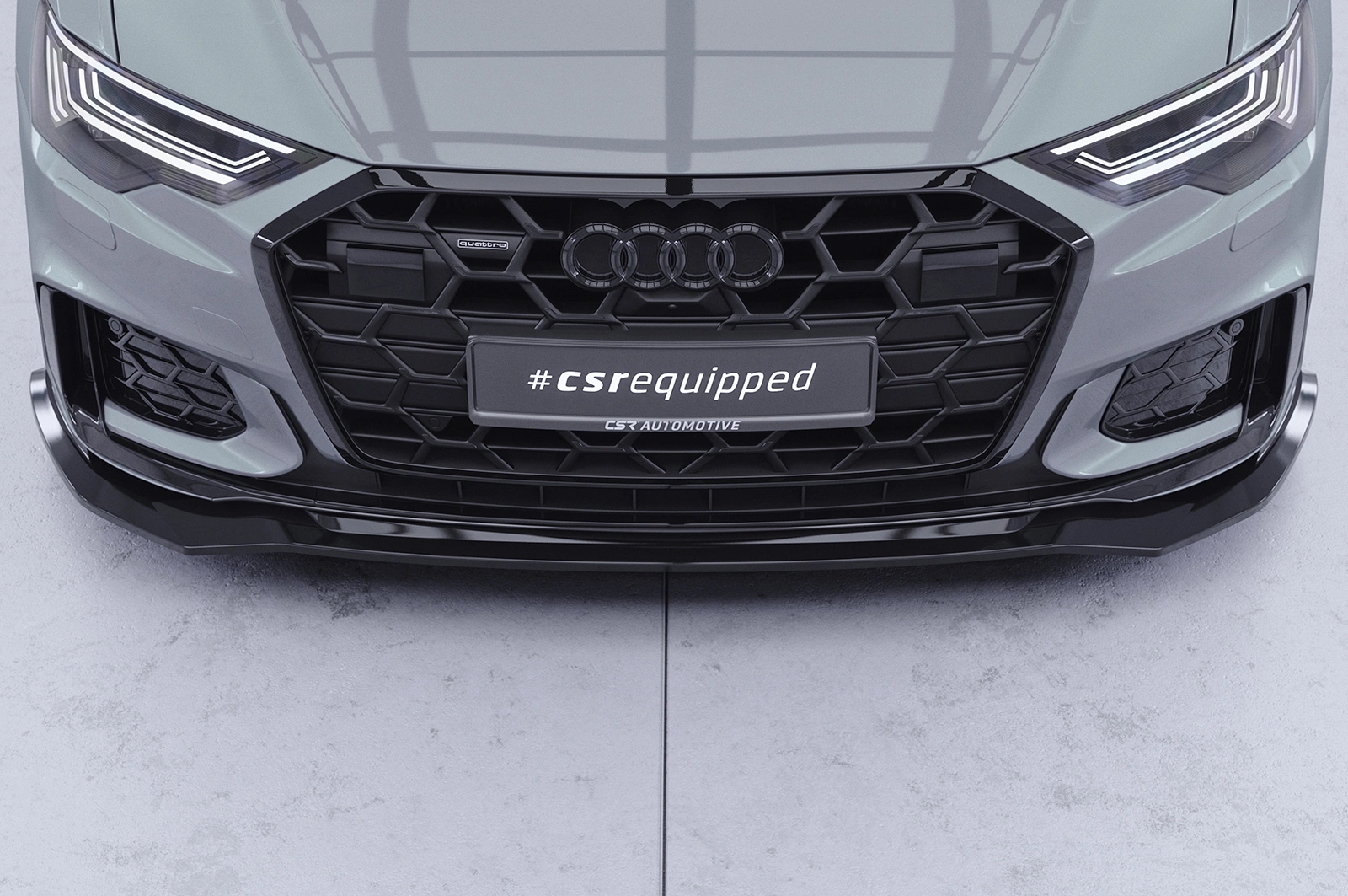 VoorspoilerAudi A6 / S6 C8 glans zwart