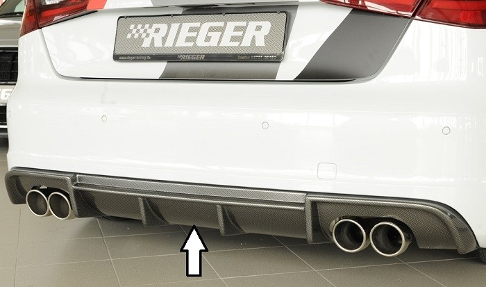 Achteraanzet Carbon-look Rieger Audi A3 8V 3deurs/Sportback 12-1