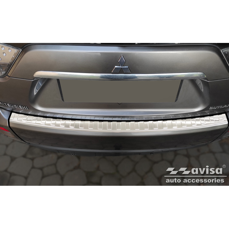 RVS Achterbumperprotector  Mitsubishi Outlander II 2006-2012 / Peugeot 4007 2007-2012 / Citroën C-Crosser 2007-2012 'Ribs'