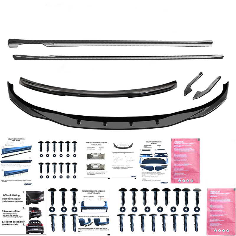 Oneway Complete bodykit  BMW i4 G26 M-Pack 2021- - Glanzend zwart