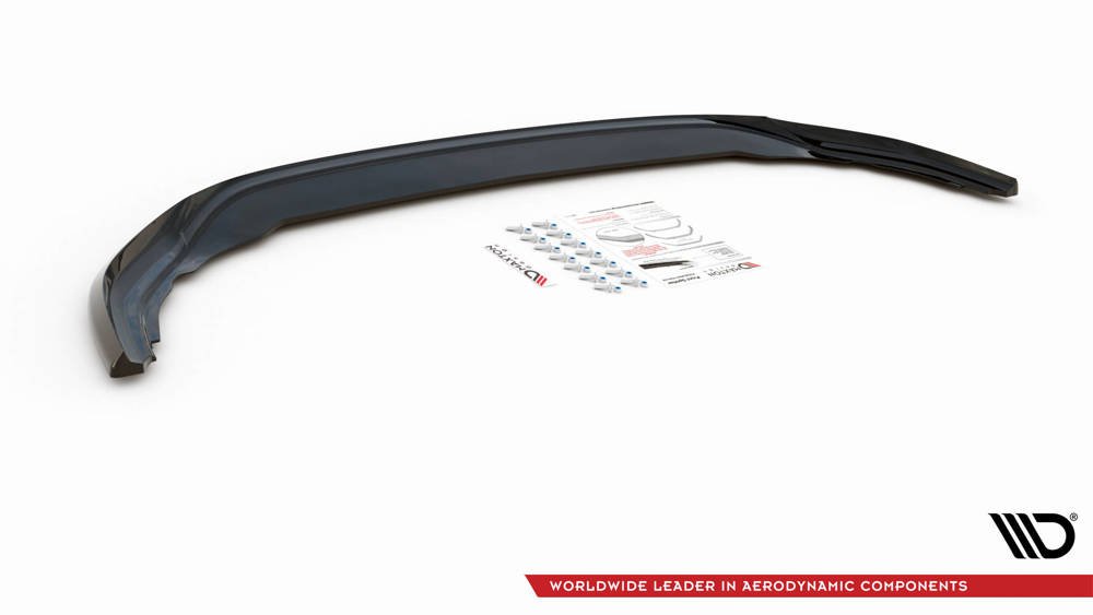 Voorspoiler V.5 Volkswagen Golf 8 R Maxton Glans Zwart