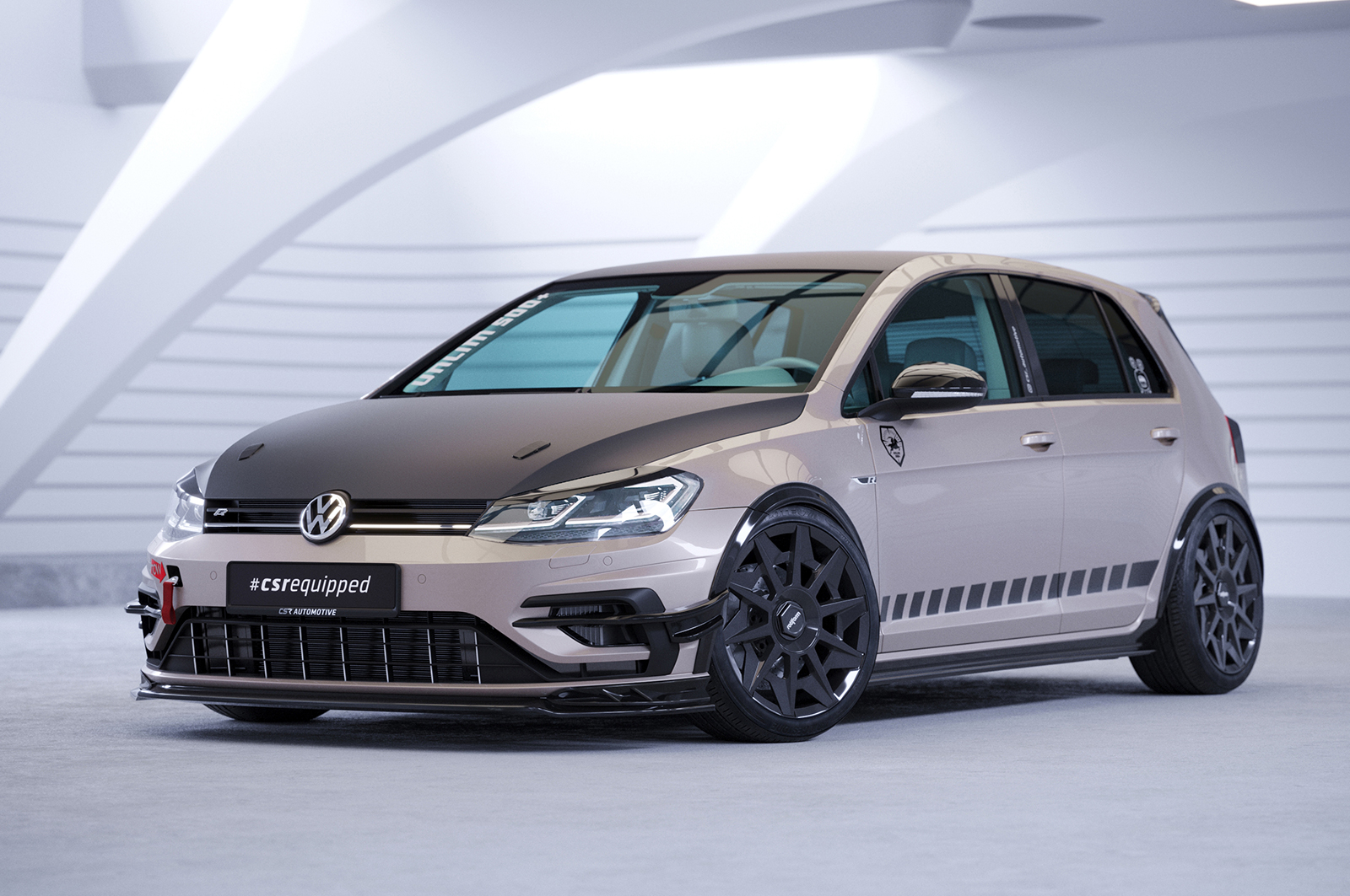 Zijskirts Volkswagen Golf 7 CSR Glans Zwart