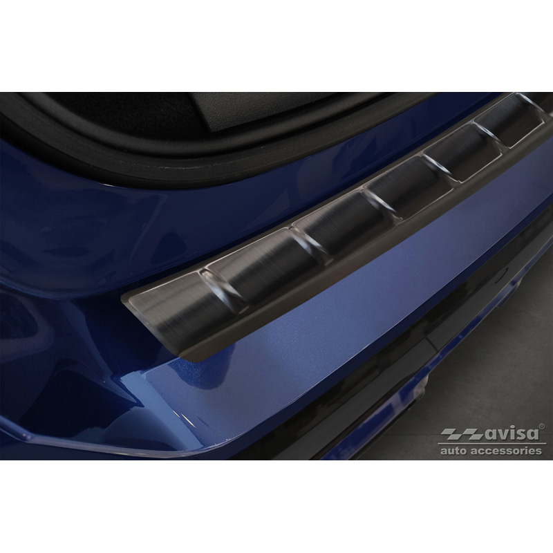 Zwart RVS Achterbumperprotector  BMW X1 U11 M-Sport 2022- 'Ribs'