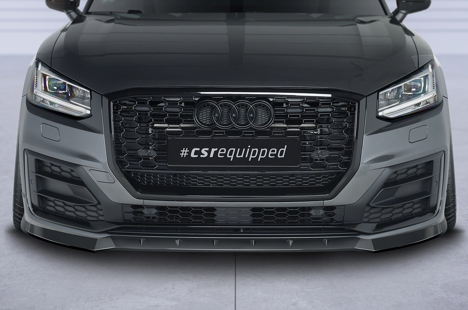 Voorspoiler Audi Q2 (Typ GA) S-Line glans zwart