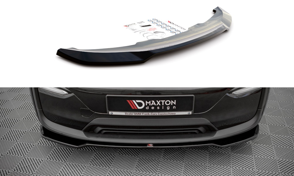 Voorspoiler V.1 BMW i3 MK1 FL Maxton Glans Zwart