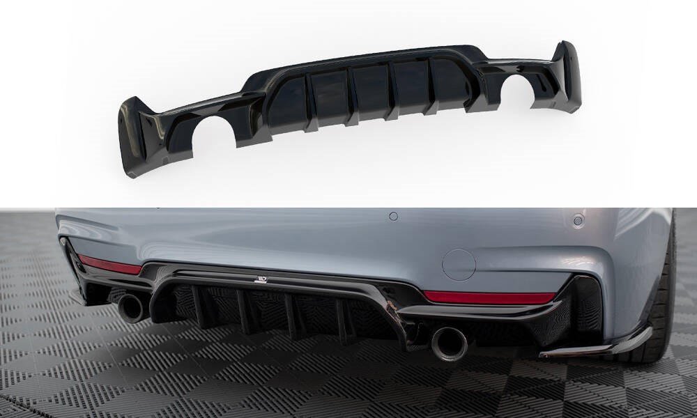 Diffusor BMW 4 Serie F32 F36 M-Pack Glanzend Zwart