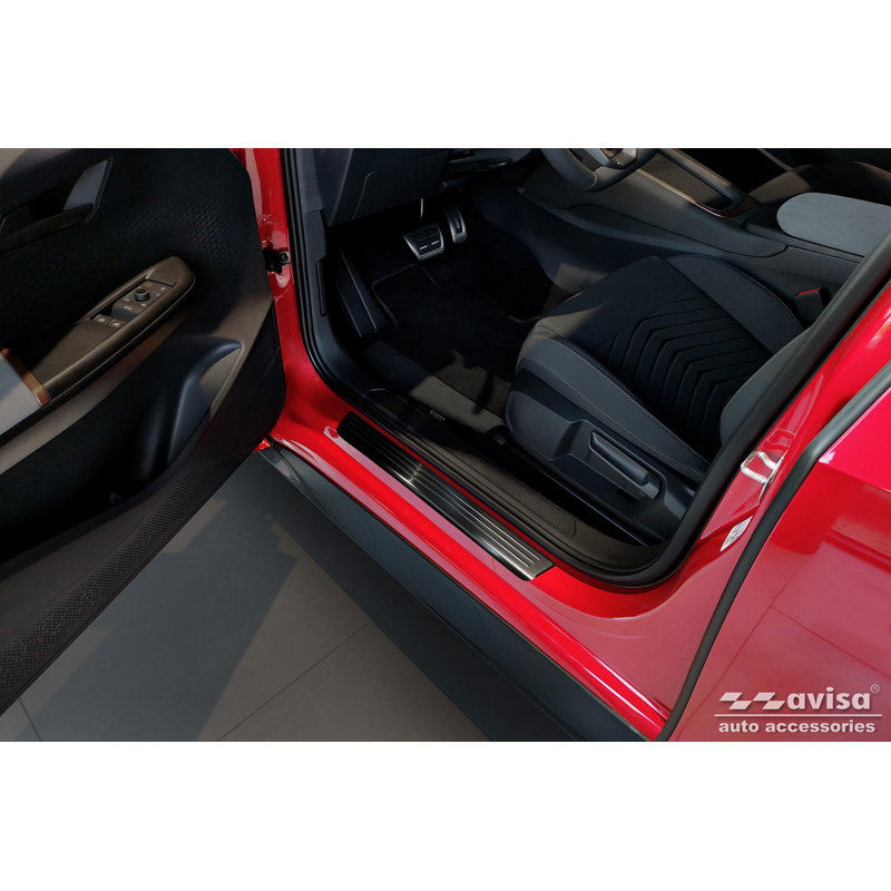 Zwart RVS Instaplijsten  Volkswagen ID.3 2020-2023 & FL 2023- / Cupra Born 2021- / MG 4 2022- / MG HS II 2024- 'Lines' - 4-delig