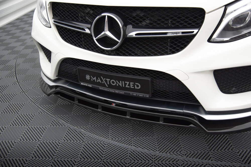 Voorspoiler V.2 Mercedes GLE Coupe AMG Pakket C292 Maxton Glans Zwart