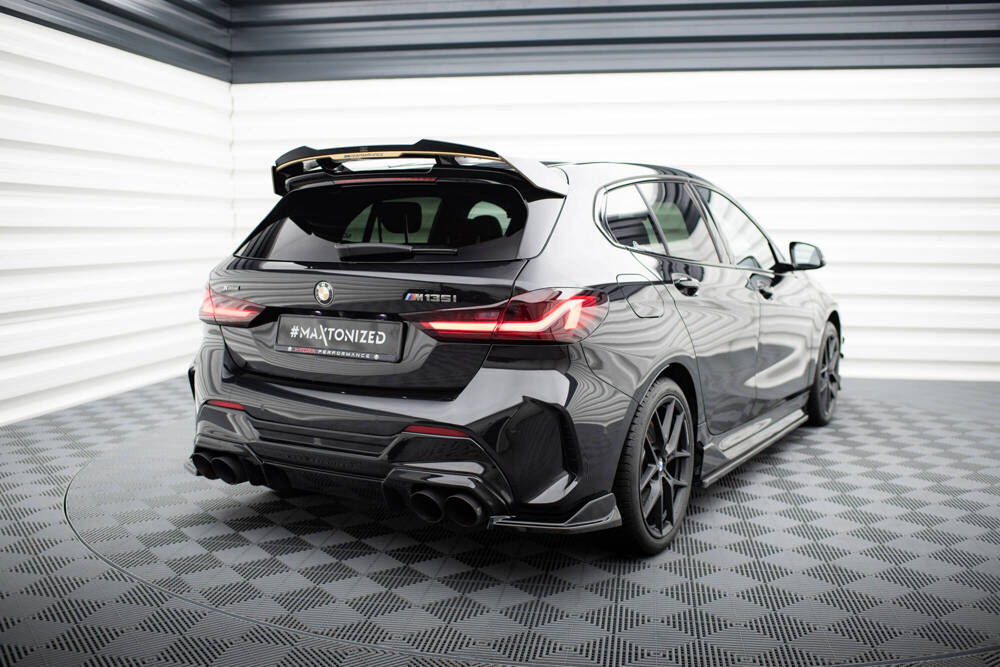 Spoiler BMW 1 Serie M Pakket / M135i M Performance Maxton Glans Zwart