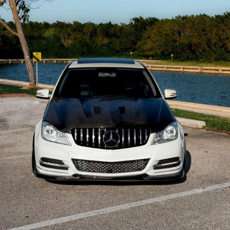 Grill Mercedes C-klasse W204 AMG-look zwart