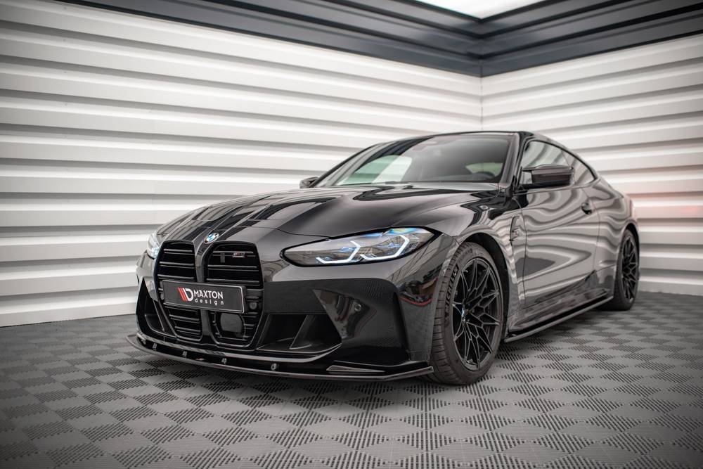 Voorspoiler V.1 BMW M4 G82 / M3 G80 / G81 Maxton Glans Zwart