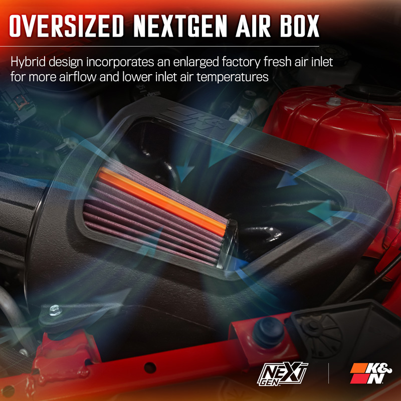 K&N NextGen Cold Air intake  Chevrolet Camaro SS 6.2L V8 2016-2024 (50-3092)