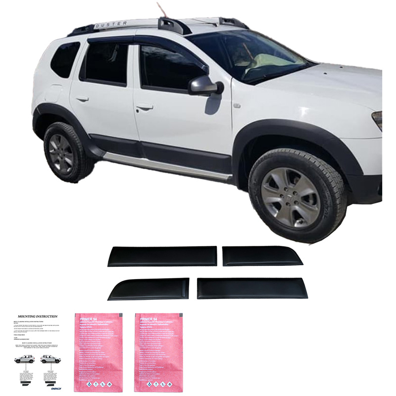 Deurpanelen  Dacia Duster I 2010-2017 (zonder Duster markering) - Matzwart
