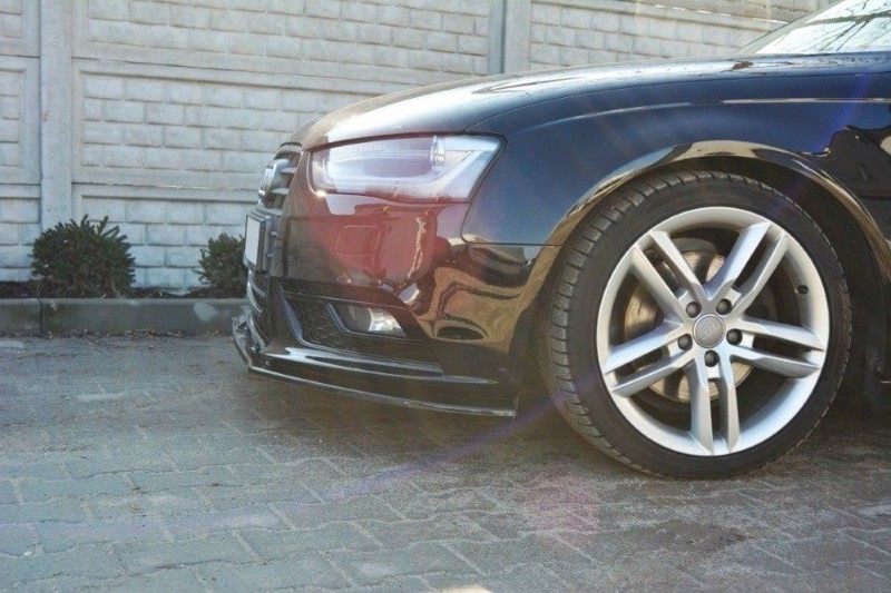 Voorspoiler Audi A4 B8 FL V.1 Glanzend Zwart