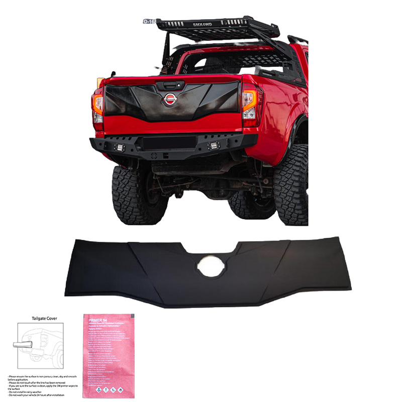 Achterklepcover  Nissan Navara NP300 (D23) 2014-2021 - Versie 2 - Matzwart