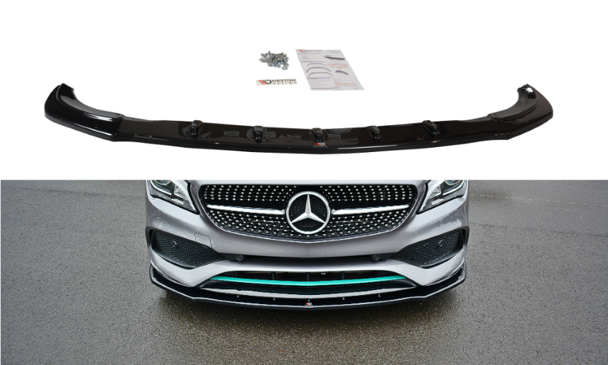 Voorspoiler Mercedes CLA C117 AMG-Line Maxton Design glans zwart