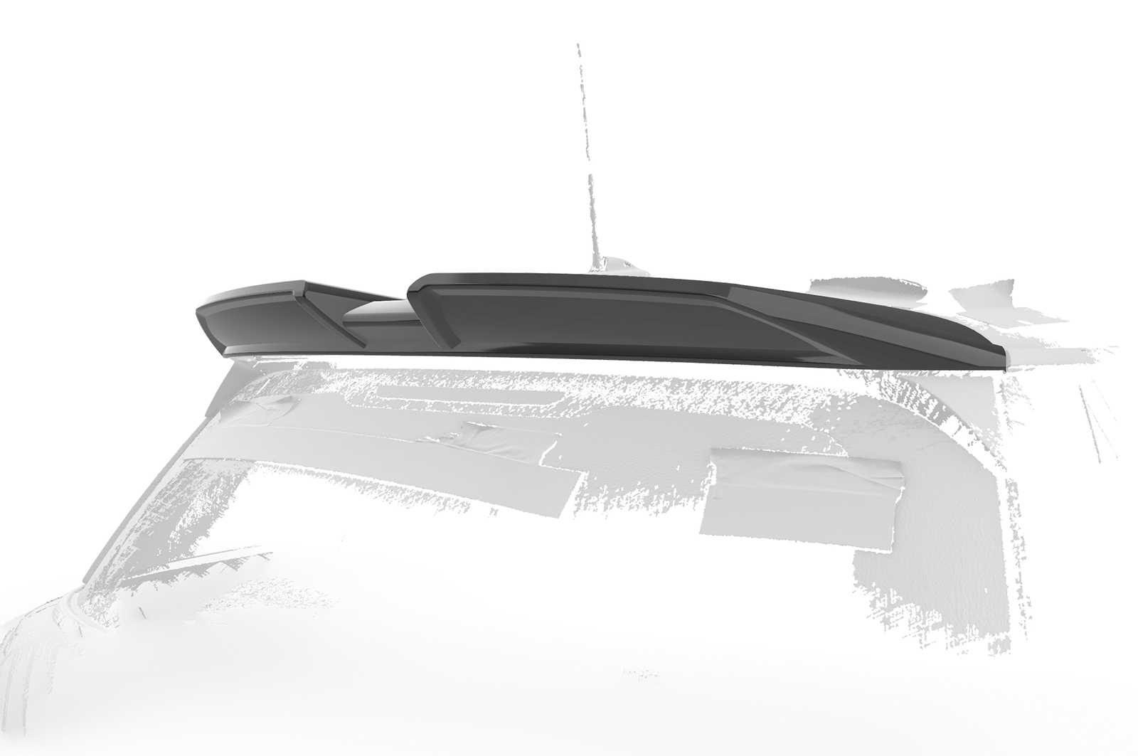 Spoiler Mini Cooper / Cooper S / Cooper SE F55 / F56 CSR Glans Zwart