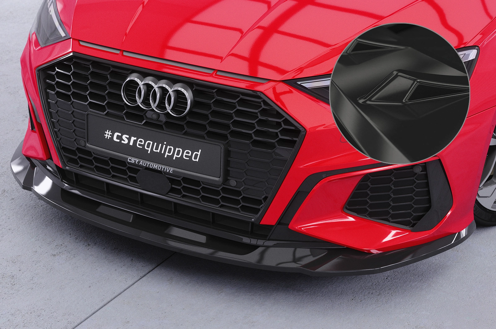 Voorspoiler Audi A3 8Y S-Line / S3 8Y glans zwart