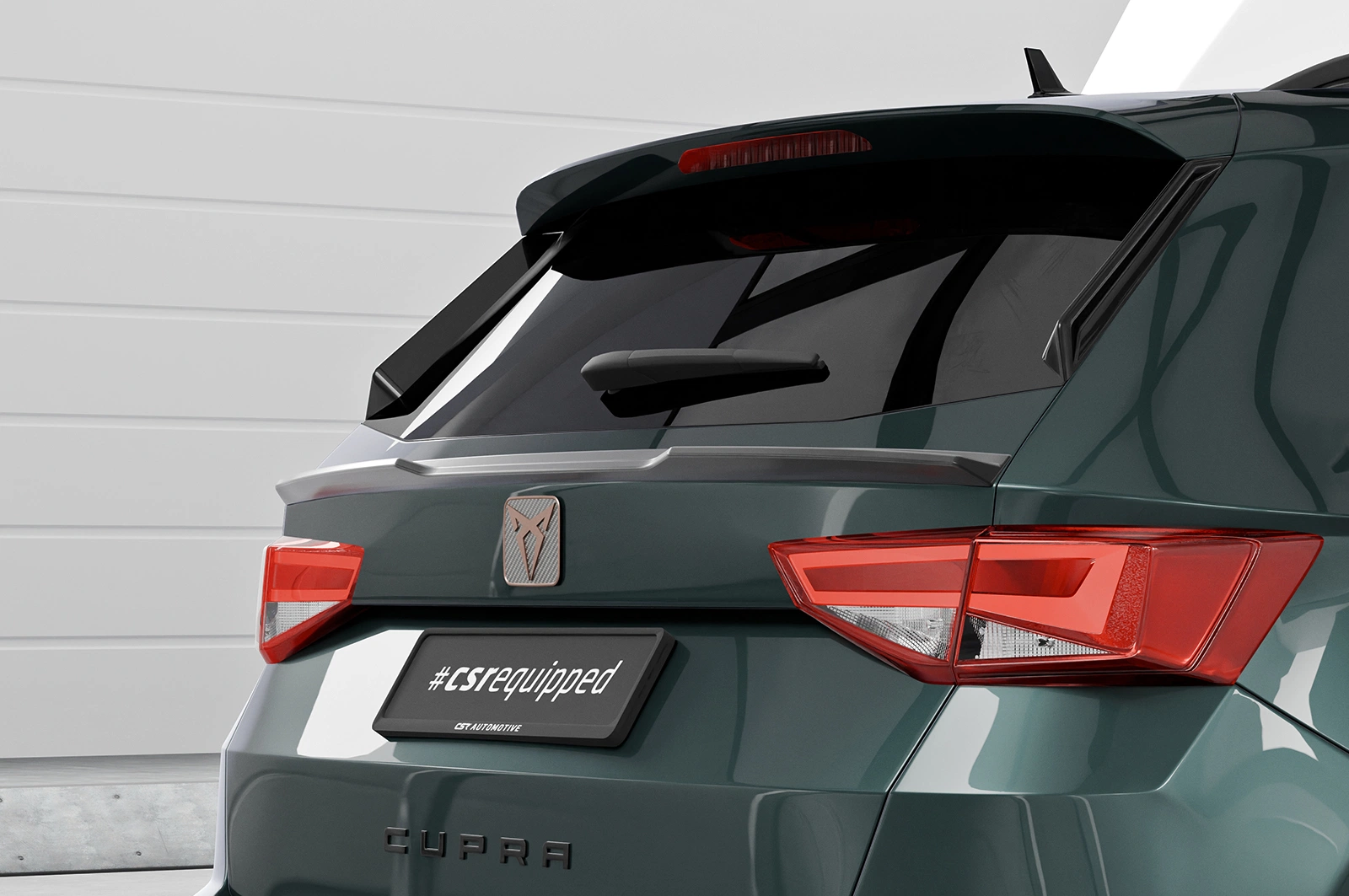 Achterspoiler Cupra / Seat Ateca glans zwart