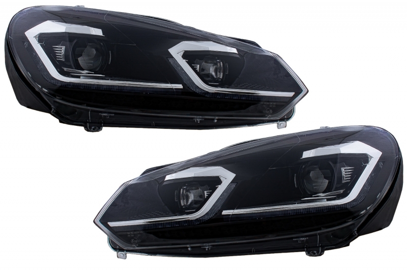 Headlights VW Golf VI Devil Eyes Dlite LED black