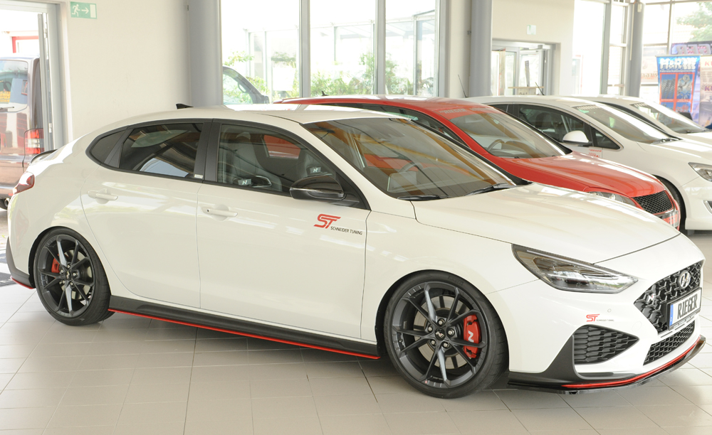 Voorspoiler Hyundai i30N Rieger Glans Zwart