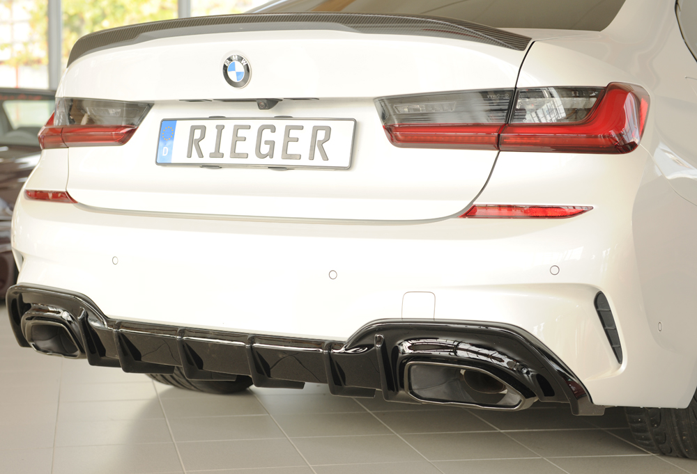 Diffuser BMW 3 Serie G20 M340i Rieger Glans Zwart