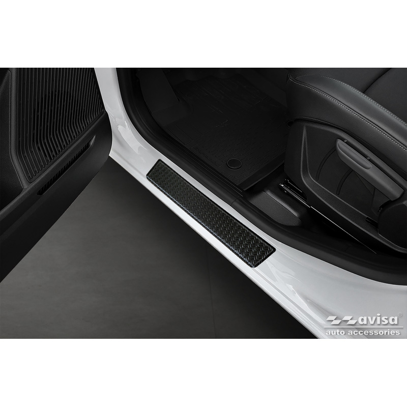 Aluminium Instaplijsten 'Riffled Plate'  Renault Express 2021- - 2-delig - Zwart