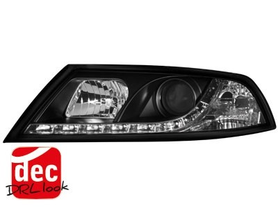 Faros Skoda Octavia 05-09 Dayline Los ojos del Diablo HID negro