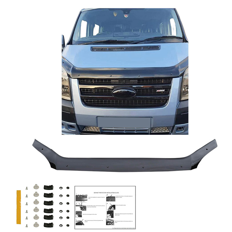 Motorkapbeschermer (steenslagcover)  Ford Transit MK7 2006-2014 - Glanzend zwart