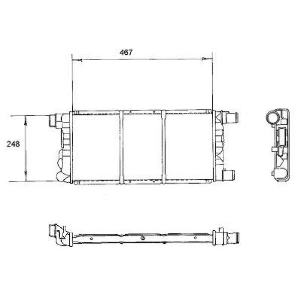 Radiator FIAT SEICENTO 98-00 450x214x24 1108 CCM +/-AC