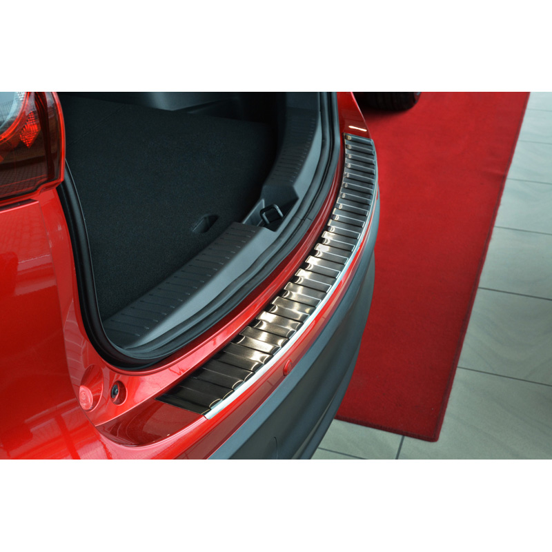 Zwart RVS Achterbumperprotector  Mazda CX-5 2012-2017 'Ribs'