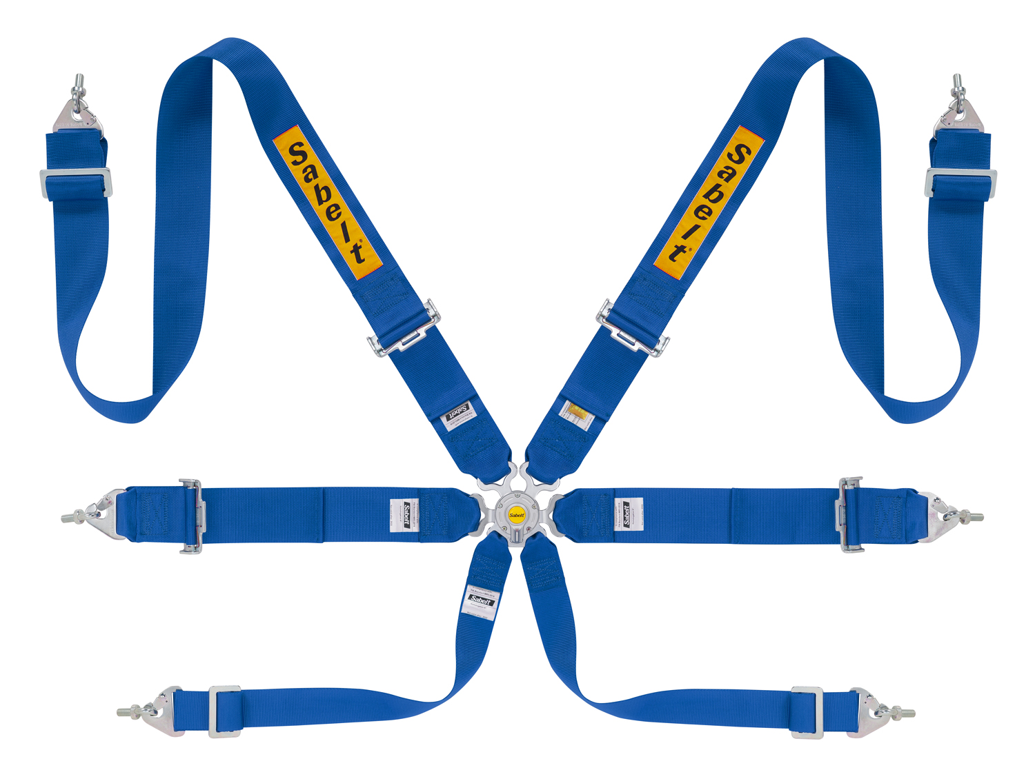 Sabelt Gordel 4 Punts Steel Rood 3 Inch-2 Inch