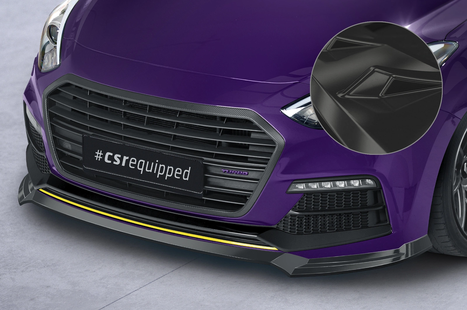 Voorspoiler Hyundai I30 (GD) Turbo glans zwart