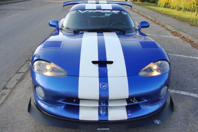 Voorspoiler Dodge Viper GTS Racing Glanzend Zwart
