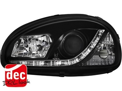 Faros Opel Corsa B Dayline Los ojos del Diablo negro