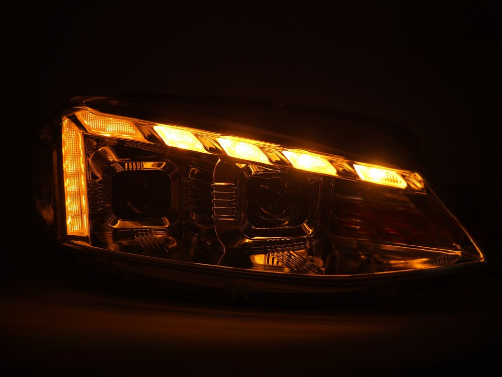 Headlights VW Golf VII with led DRL 12- black