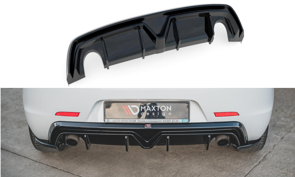 Diffusor Alfa Romeo Giulietta Facelift Glanzend Zwart Duplex