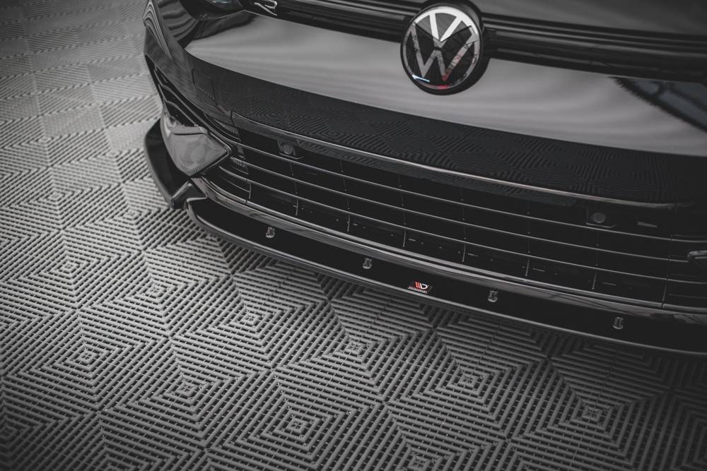 Voorspoiler V.2 Volkswagen Golf 8 R Maxton Glans Zwart