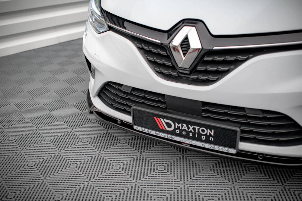Voorspoiler V.2 Renault Clio Mk5 Maxton Glans Zwart