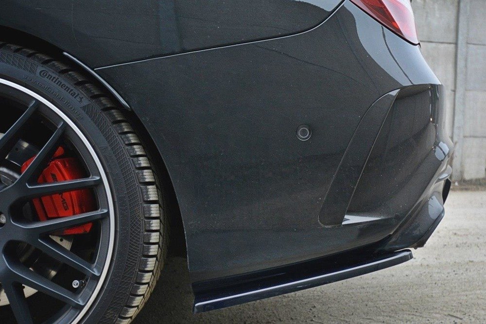 achter zij diffuser Mercedes CLA A45 AMG C117 Facelift glans zwart