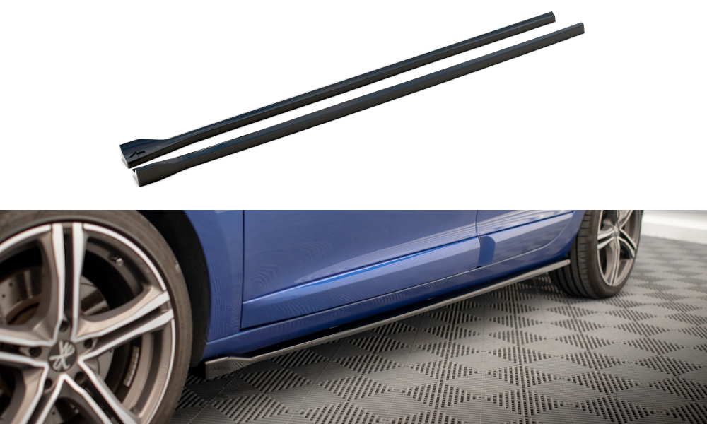 Zijskirts Renault Megane GT Line Grandtour FL Maxton Glans Zwart