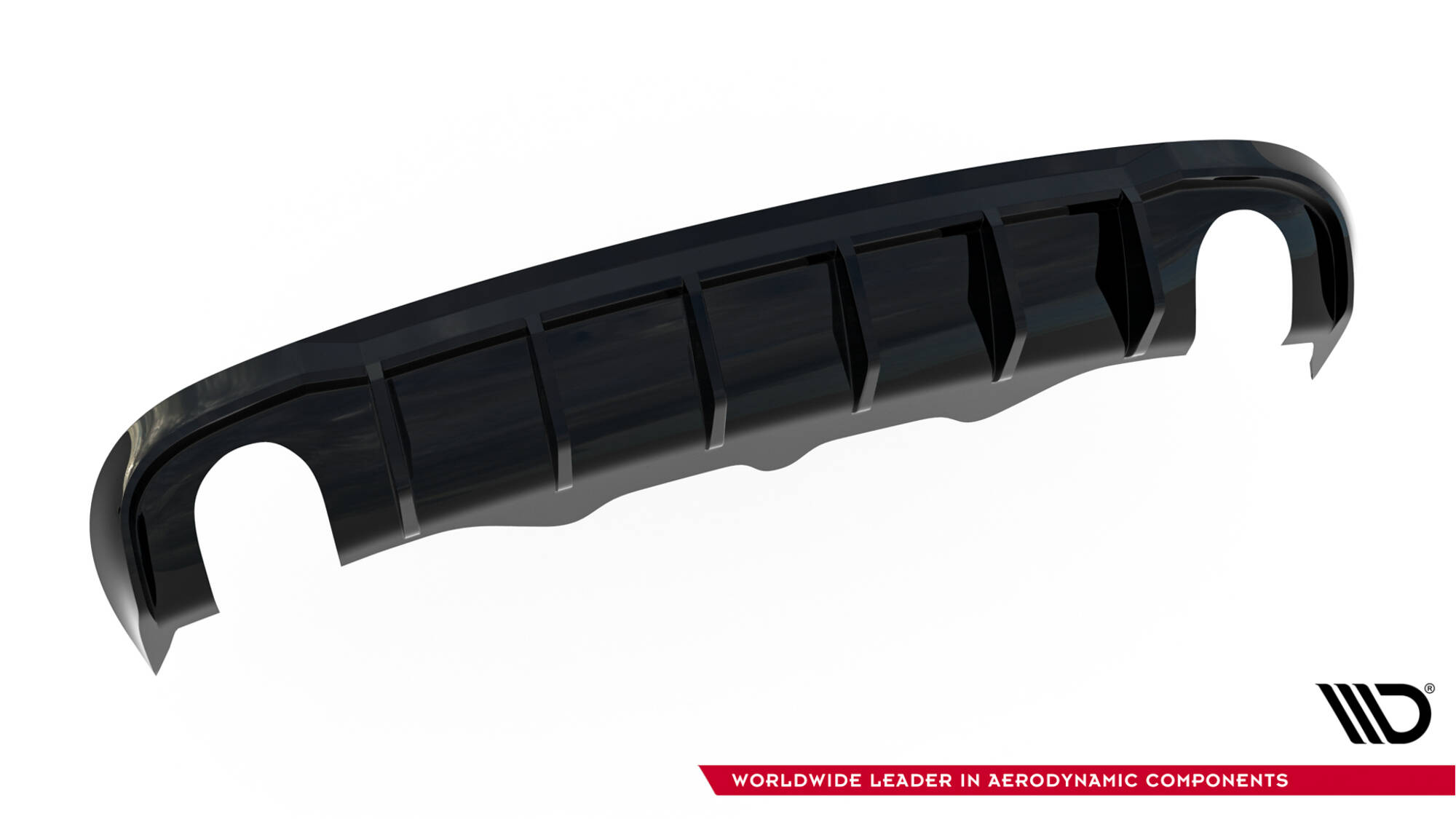 Achter Diffuser Audi A5 S-Line Sportback 8T Maxton Glanzend zwart