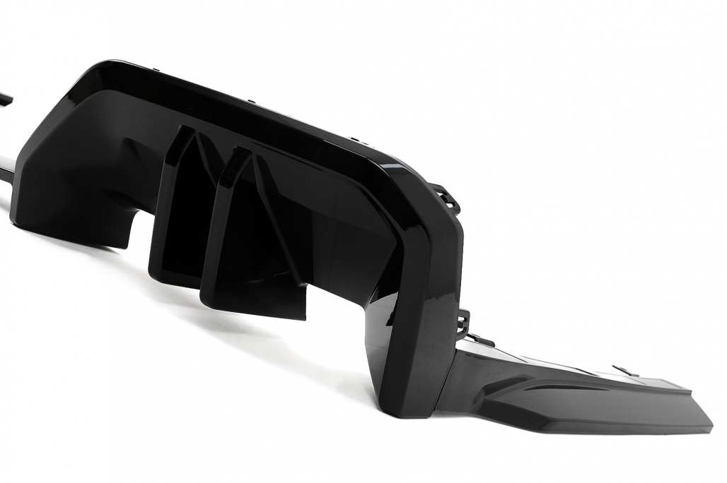 Diffusor BMW 5 G60 M-pack Black Knight Design Glans Zwart