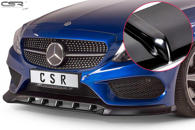 Voorspoiler Mercedes C205/A205 Coupe/Cabrio Glans Zwart