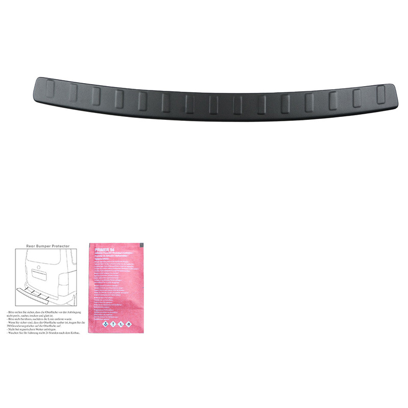 Achterbumper beschermlijst  Mercedes GLC X253 2015-2019 'Ribbed' - Matzwart